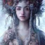 Placeholder: Insanely detailed photograph of an “portrait of gorgeous winter goddess ” with intricate hair, intricate embroidered dress, beautiful clear face and hyperdetailed painting by Ismail Inceoglu Huang Guangjian and Dan Witz CGSociety ZBrush Central fantasy art album cover art,8K, hdr, romantic, mysterious, ominous, beautiful flowers, jewelry, comfort, natural eyes,naked,tasteful