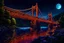 Placeholder: The Sarp Bridge at night :: 8k 3D, hyperdetailed , intricately detailed , Unreal Engine 5, maximalist , airbrush art , pencil sketch , mixed media , radiant , triadic colors , award winning, crisp quality, HDR, cel-shaded, centered