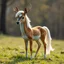 Placeholder: an adult female white tail deer in the style of my little pony