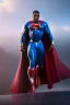 Placeholder: Cinematic view, hyper realist, hyper detailed, intricated, heroic, awesome, incredibly handsome black man as superman, floating red cape, movie costume, by greg rutkowski, artgerm, wlop, vallejo