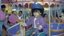 Placeholder: michael jackson at chuck e cheese riding the very small kiddie carousel