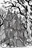 Placeholder: coloring book page Small Haunted Houses