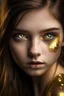 Placeholder: beutiful girl with gold eyes