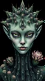 Placeholder: hypercomplex cactus sylph, symmetrical face, detailed face features, sharp eyes, soft skin, by Daniel Merriam, by Albrecht Altdorfer, surreal, abstract, half alien, half woman, cactus growing Modifiers: fantasy intricate very attractive beautiful Unreal Engine hdr cinematic postprocessing pencil sketch black ink Craig Rutkowski more Magic Prompt A surreal fantasy portrait of a hypercomplex cactus sylph with a perfectly symmetrical face, featuring sharp, piercing eyes and impossibly soft skin th