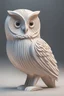 Placeholder: logo design, bunchy, 3d lighting, white owl accounting, highly detailed face, cut off, symmetrical, friendly, minimal, round, simple, cute