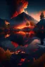 Placeholder: Beautiful nature landscape with fire