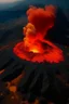 Placeholder: looking down into huge volcano thats exploding very dangerous cinematic