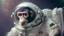 Placeholder: High quality photo of a monkey astronaut