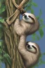 Placeholder: Simple drawing of Sloth hanging from tree