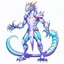 Placeholder: dragonman high detailed concept art, front facing, dynamic pose, full body, white background color, t-shirt design,