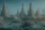 Placeholder: an underwater city with coral towers by "Leonora Carrington" and "Max Ernst"