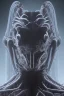 Placeholder: evil predator, alien, tron, head, bitcoin eyes, 8k, finely detailed, dark light, photo realistic, hr giger, cyberpunk