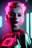 Placeholder: Ultra Realistic image, portrait, blonde woman, sweet Marylin Monroe face, perfect iris, glow eyes, makeup. Cyberpunk style, oversized transparent latex coat, yakuza tattoos. fog, rain, soft color, highly detailed, unreal engine 5, ray tracing, RTX, lumen lighting, ultra detail, volumetric lighting, 3d, finely drawn, high definition, high resolution.