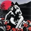 Placeholder: [art by Helmut newton] false east, nightmare embrace, pulp sci-fi, retro, dark sci-fi, hippie aesthetic, flower power, trippy colors, tarot, macabre, pin-up girls