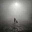 Placeholder: нищая,молится,площадь,туман,яркий свет