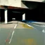 Placeholder: Minimal abstract oil paintings desolate 1960s carpark concrete fragments and naked bodies. style of Justin Mortimer and Francis Bacon. road markings.