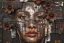 Placeholder: an abstract painting of rusted metal and flowers, by anselm kiefer and lucian freud, rust, scaffolding, iron cladding, decay, mixed media, textured, anatomically correct, beautiful perfect face, sharp focus, highly detailed, unity engine,full black woman face