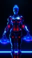 Placeholder: 4K. REALISTIC FULL DETAILS. FULL RED BLUE AND WHITE LIGHTS. THEMIS SYMBOL OF JUSTICE CYBERPUNK