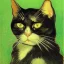 Placeholder: Portrait of a cat by Van Gogh