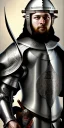 Placeholder:  intricate, sharp focus, illustration, highly detailed, digital painting, concept art, matte, art germ and Paul Lewin and Kehinde Wiley, Medieval Arab knight, wearing a silver helmet engraved with Arabic motifs, black eye, chin