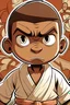 Placeholder: Dessin enfant manga de comic judo petit garçon brun