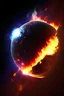 Placeholder: Distant planet burning in space
