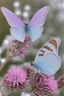 Placeholder: Light purple and light blue butterflies in the winter