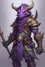 Placeholder: youthful pleasant purple iridescent dragonborn ranger dnd