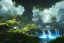 Placeholder: Art by Dylan cole and Eddie mendoza, Avatar concept art, pandora, hovering island with waterfall, landscape, ultra-wide angle, ultra realistic, unreal engine 5, 8 k uhd, art station, volumetric lighting, beautiful, sharp focus, ultra detailed, concept art, studio quality