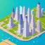 Placeholder: isometric architecture illustration of new york