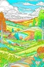 Placeholder: a colouring illustration of a landscape