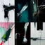 Placeholder: Minimal abstract oil paintings close up person limbs sinew and concrete fragments illuminated at night style of Justin Mortimer