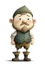 Placeholder: dwarf, small head, short body, short but very thick legs with big feet