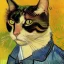 Placeholder: Portrait of a cat by Van Gogh