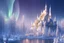 Placeholder:  white and gold crystal castle，waterfall, winter snow flakessnow, northern Lights, full of details, smooth, bright sunshine，soft light atmosphere, light effect，vaporwave colorful, concept art, smooth, extremely sharp detail, finely tuned detail, ultra high definition, 8 k, unreal engine 5, ultra sharp focus