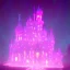 Placeholder: luminous pink, blue, sparkle castle