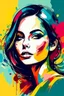 Placeholder: modern abstract woman painting vector