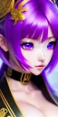 Placeholder: Detailed cute anime Kunoichi girl,big boobs,sexy ,drinking milk ,purple hair buns, purple bangs, black latex suimsuit, intricate details, full body portrait, keep head in frame, slight smile, black Japanese motif, concept art, highly detailed, digital painting, concept art, sharp focus, illustration, art by Yoji Shinkawa, WLOP and greg rutkowski and alphonse mucha and artgerm and yanjun Chen and Junji ito and Makoto Shinkai, HDR, octane render