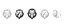 Placeholder: lion like those on crests, black and white simplified vector logo