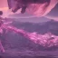 Placeholder: DANCING ALIENS, FLOWING FABRIC, cinematic lighting, 4k, 8k, octane render, digital concept art, ambient lighting, PINK, MOUNTAINS SUNSET