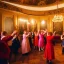 Placeholder: Celebration in a schloss, cheering people, Austrian aesthetic, warm colors, wooden floor, forest green walls, red, chiaroscuro, 8k, HD, cinematography, photorealistic, Cinematic, Color Grading, Ultra-Wide Angle, Depth of Field, hyper-detailed, beautifully color-coded, insane details, intricate details, beautifully color graded, Cinematic, Color Grading, Editorial Photography, Depth of Field, DOF, White Balance, 32k, Super-Resolution, Megapixel, ProPhoto RGB, VR, Halfrear Lighting, Backlight