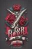 Placeholder: rose mit rasiermesser, haarschneidemaschine und diamant über schriftzug,firmenlogo für friseur barber, name soll SAMO THE BARBER sein, high quality, logo, graffitidesign