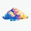 Placeholder: A multicolor cloud, stencil style