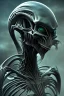 Placeholder: alien, head, dark, evil, weapons, blood, 8k, finely detailed, photo realistic, HR Giger style