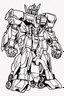 Placeholder: out line art of super transformers robots colouring pages with white background ,skech style ,full body.only use outline,mandala style,clean line art,white background,no shadow and clear and well outlined