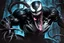 Placeholder: Venom Shadow symbiote in 8k realistic anime drawing style, bear them, neon ice power, dark forest, highly detailed, high details, detailed portrait, masterpiece,ultra detailed, ultra quality