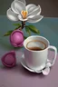 Placeholder: coffee cup with magnolias