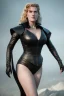 Placeholder: Kate Winslet as evil queen in black leather gown, cleavage, angry, stern look unreal 5, octane render,cinema4d, dynamic lighting, dramatic lighting, 4k, redshift render, highly detailed, hyper realistic