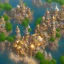 Placeholder: gold minge architecture concept in dofus，vertical view