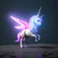 Placeholder: CM küre içinde fantastik unicorn ateşli kanatları olan